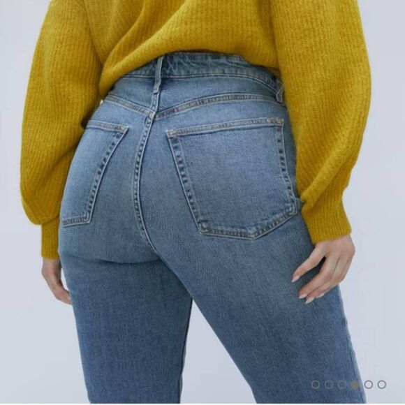 Everlane‎ The Original Cheeky Jean Sz 33 Ankle Organic Cotton Slim Straight Leg - Picture 3 of 11
